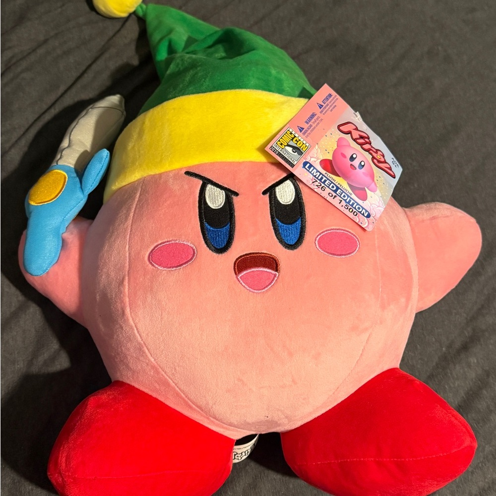 Kirby Plush Toy with Green Hat
